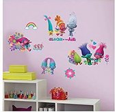 muurstickers Trolls vinyl 24 stuks