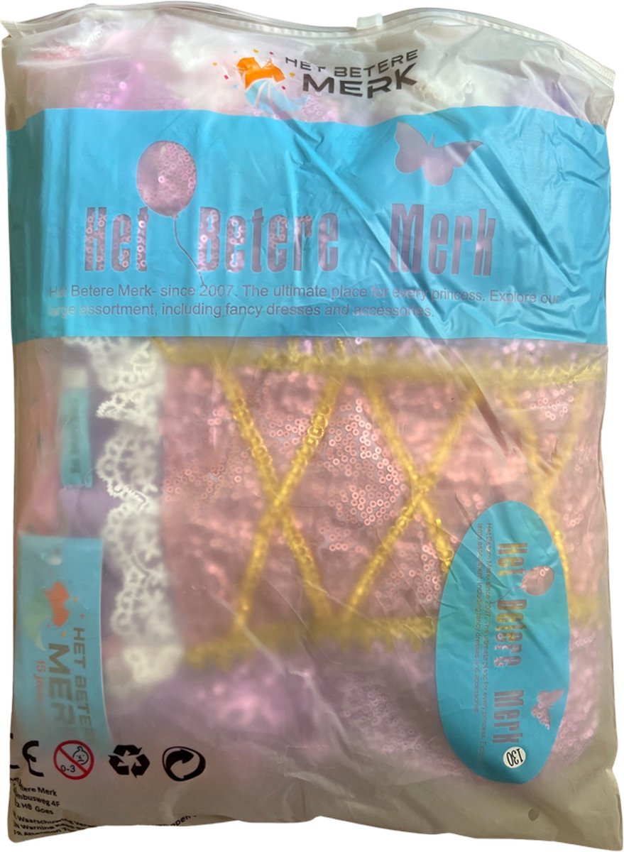 Prinsessenjurk meisje - verkleedjurken meisjes - verkleedkleren kind - prinsessen verkleedkleding - inclusief prinsessen accessoireset — afbeelding 5
