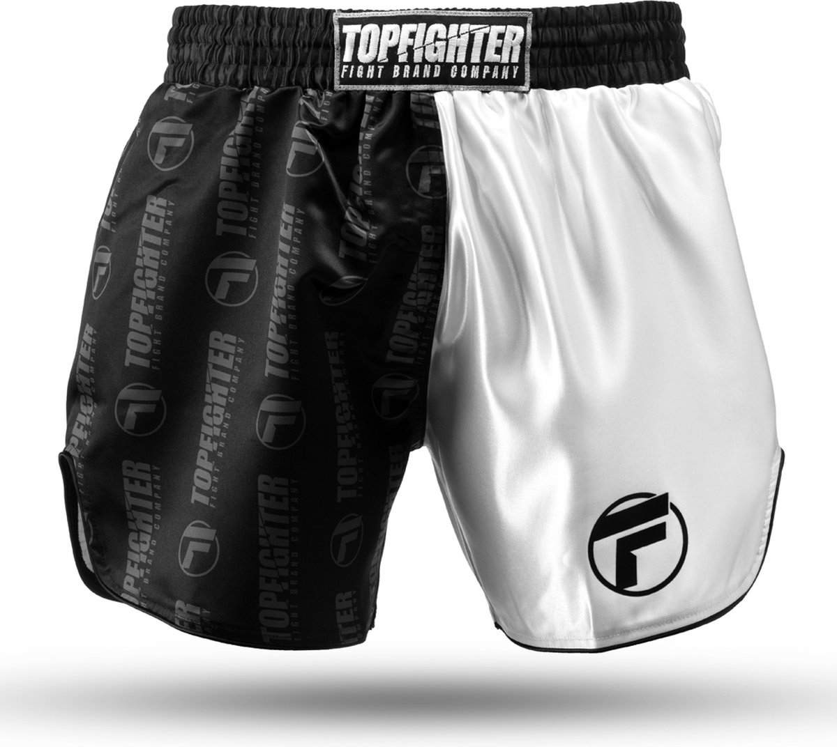 Topfighter Muay Thai Short • Iconic Logo Wit Extra Large
