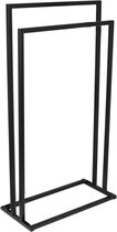 Porte-serviettes - debout - 45x21,5x84,5 cm - noir mat