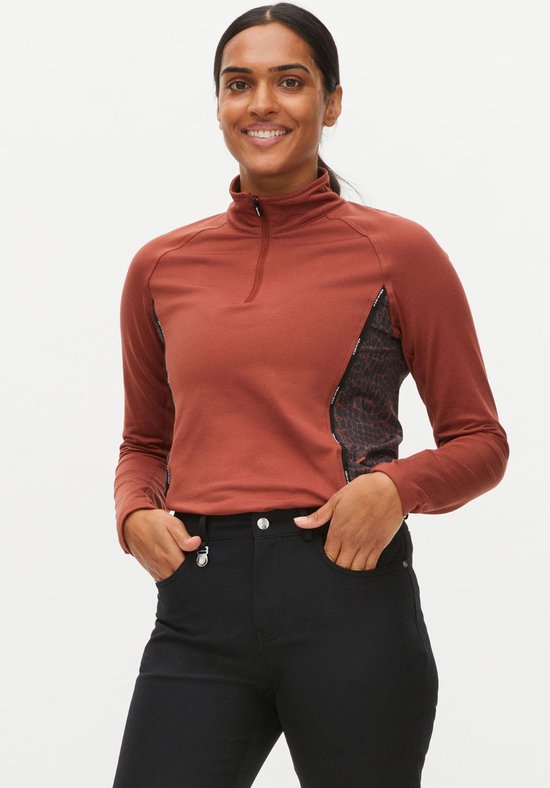 Röhnisch Jane thermo half zip brown crocco Maat M