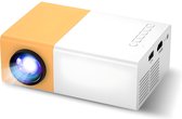 AJGR Draagbare Kabel Beamer - Full HD Mini Beamer / Projector - Streamen met HDMI, VGA en USB - Thuis Bioscoop - Geel