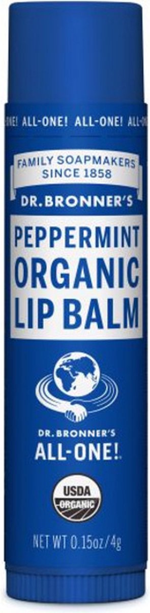 Dr. Bronner's Peppermint Organic Lip Balm Stick 4gr