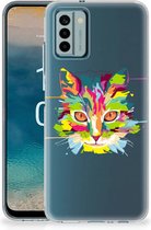 Mobiel Case Nokia G22 GSM Hoesje Doorzichtig Cat Color