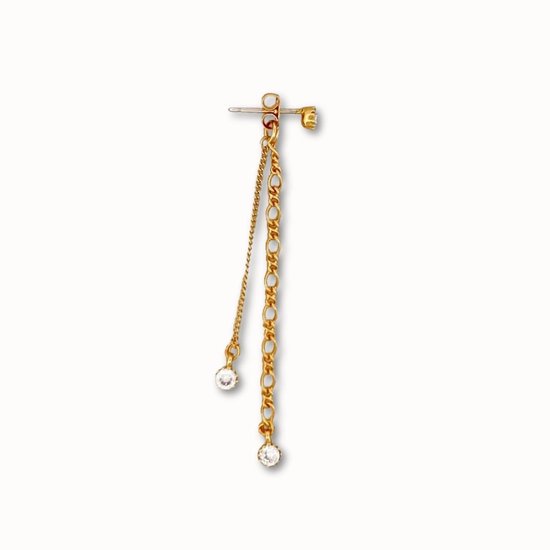 ByNouck Jewelry - Oorsteker Shiny Chain - Sieraden - Dames Oorbel - Verguld - Oorbellen