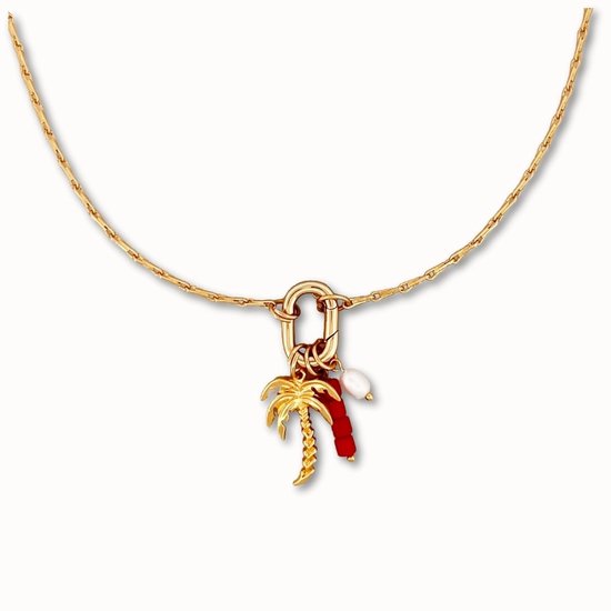 ByNouck Jewelry - Ketting Tropical Sunset - Sieraden - Vrouwen - Verguld - Halsketting