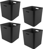 Sunware - Boîte cube Basic noire - Set de 4