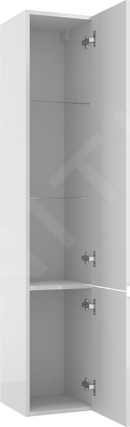Armoire haute à suspendre, 1570x300x320 mm, blanc brillant