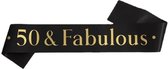 Sjerp 50 & Fabulous zwart met gouden tekst - 50 - jubileum - verjaardag - sarah - abraham - sjerp - fabulous