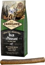 Carnilove - Adult Granenvrij Eend & Fazant - 12 KG - Hondenvoer + Gratis Snack