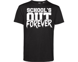 T-shirt School's Out Forever | Geslaagd Cadeau | Afgestudeerd | Diploma | Zwart | maat M