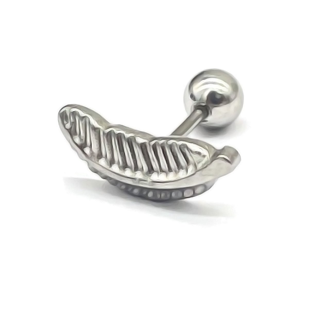 Oorpiercing Veer - RVS - 12 mm - Zilverkleurig