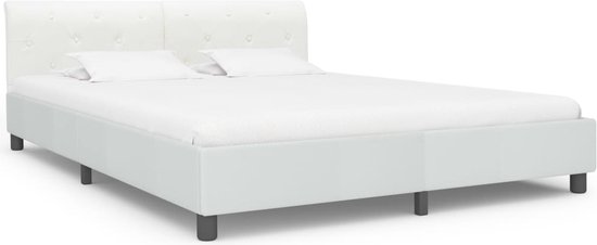 Cadre de lit simili cuir blanc 160x200 cm | bol.