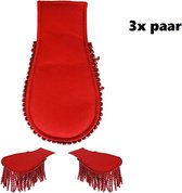 3x Paire d'épaulettes rouges - Thema carnaval défilé party épaulette festival