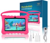 Tablette pour enfants Ferodelli® - 16 Go - 7 pouces - Rose - Comprend un étui de protection gratuit