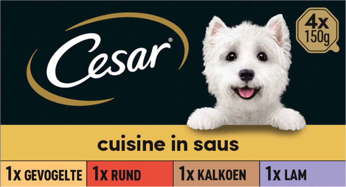 Cesar Cuisine in Saus Kuipje Multipack 600 gr