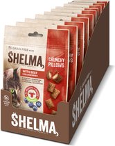 Shelma Premium Kattensnack - met Rund en Bosbessen - 8 x 60 g