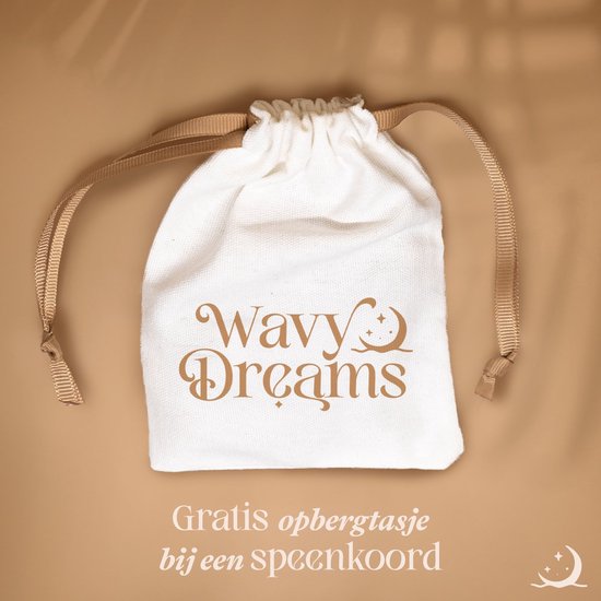Wavy Dreams - Speenkoord met naam - Meisje - Kraamcadeau - Roze Pastel - Speenketting met naam- Model Soof van $ — afbeelding 4