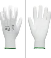 ECD Germany 60 paar werkhandschoenen met PU coating - maat 11-XXL - wit - monteurshandschoenen montagehandschoenen beschermende handschoenen tuinhandschoenen - diverse kleuren & maten