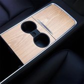 Tesla Model 3 (pre-facelift) - Sticker middenconsole interieur - houtlook - bedieningspaneel - decoratie - wrap - styling