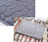 badmat cobblestone grijs - 40 x 60 cm