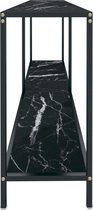 vidaXL - Wandtafel - 160x35x75,5 - cm - gehard - glas - zwart