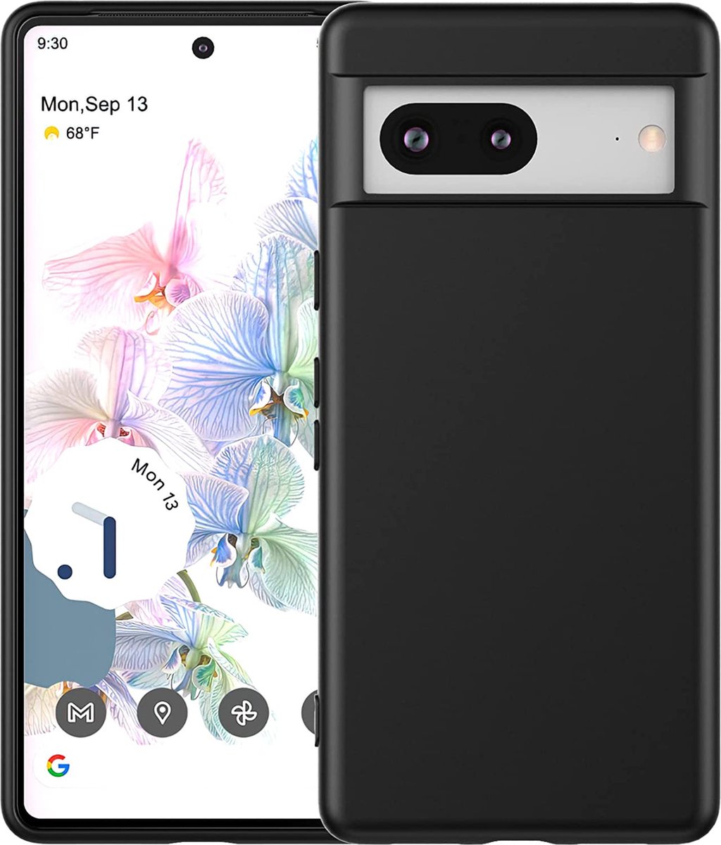 Casemania Hoesje Geschikt voor Google Pixel 8 - Zwart - Siliconen Back Cover