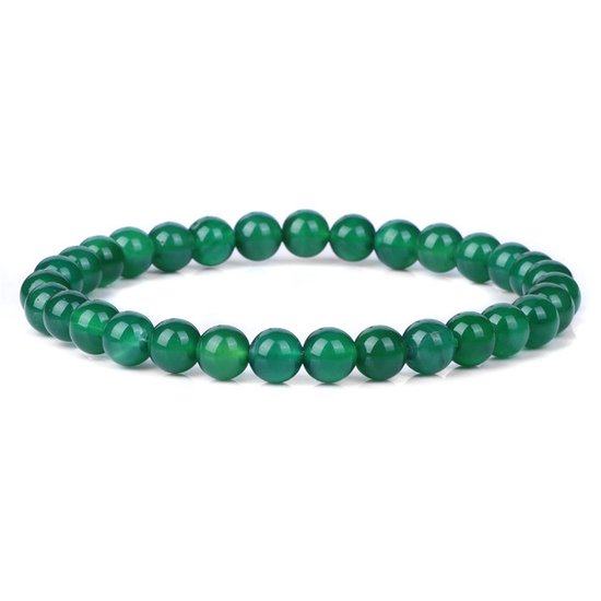 Foto: Bixorp gems groene portland agaat edelstenen armband 6mm edelsteen kralenarmband spiritueel cadeau 18cm