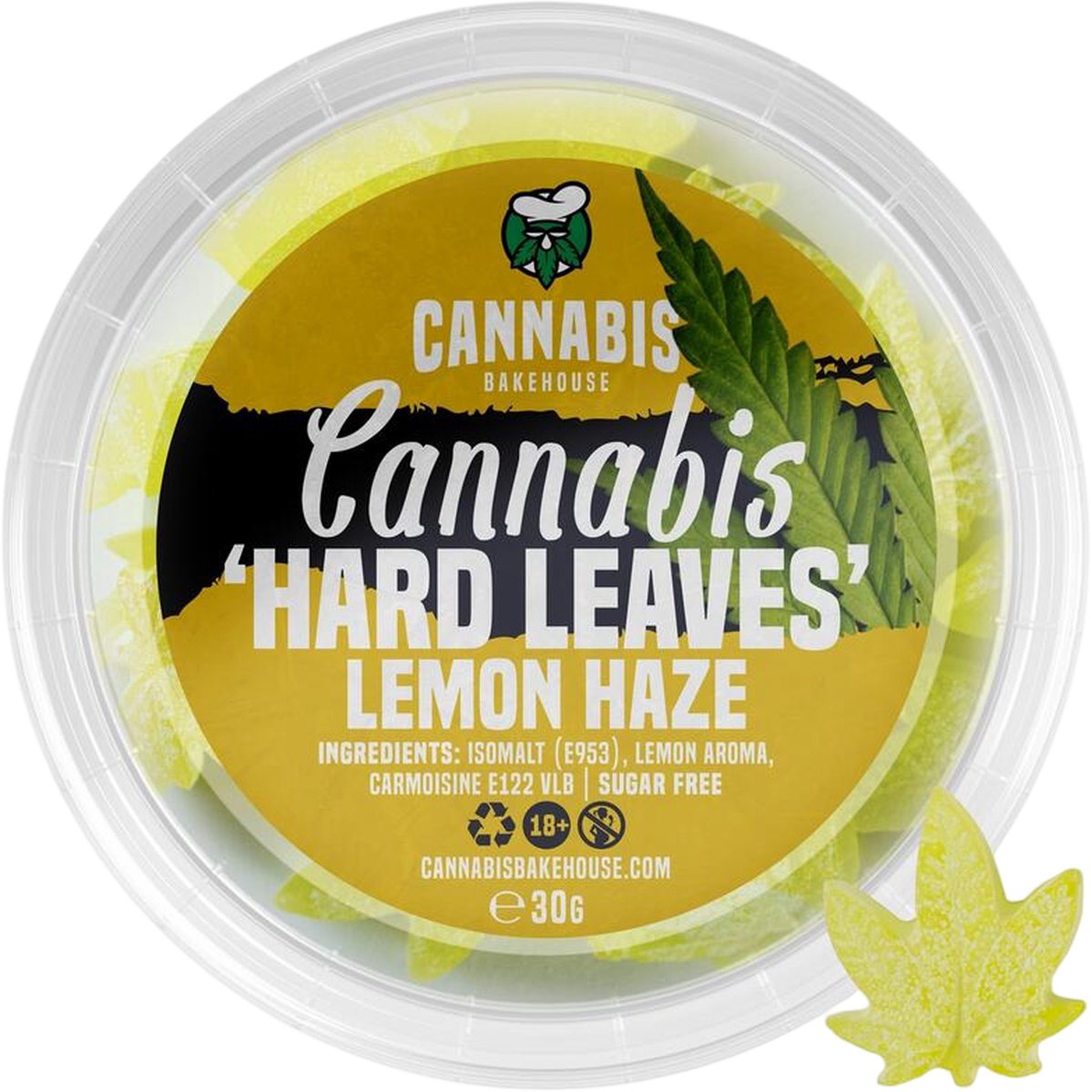 Cannabis Bakehouse Cannabis Hard Leaves - wietsnoepjes Lemon Haze - 0% THC