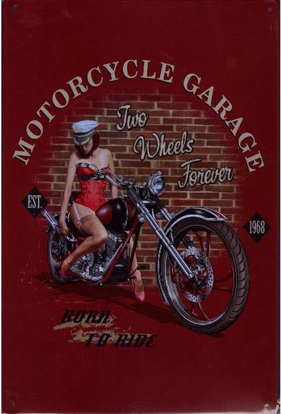 Lot De 5 Plaques Décoratives En Tôle Rétro - 20 X 30 Cm - Style Vintage Garage/moto - À Poser Ou à Accrocher - 9