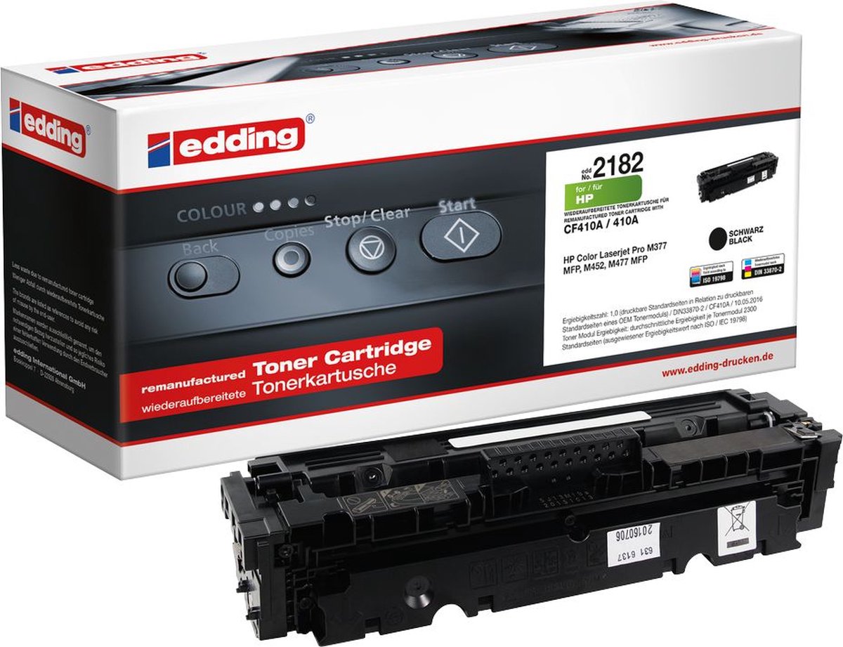Edding EDD-2182 Toner Single vervangt HP 410A (CF410A) Zwart Compatibel Toner