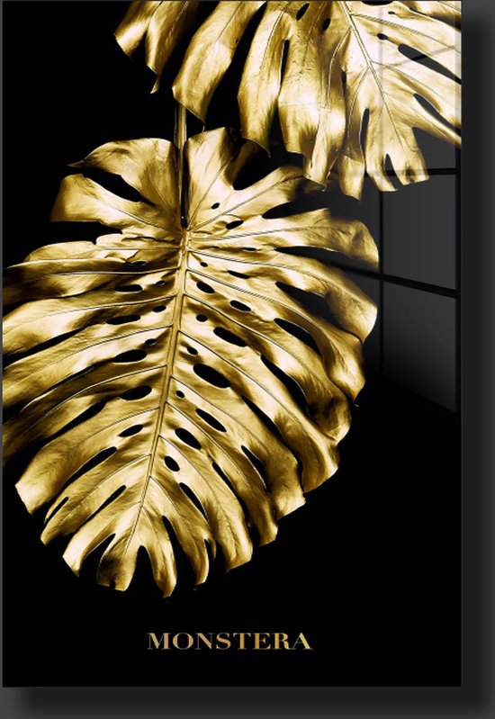 golden leaf schilderij op plexyglas 60x90cm