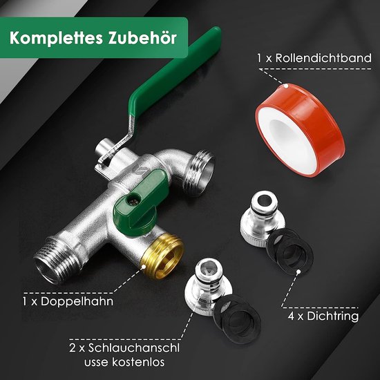 drado kogelkraan messing 3/4 inch met vleugelgreep, kogelkraan 3/4 IG/AG DN20 PN16 voor waterleidingen/waterkraan