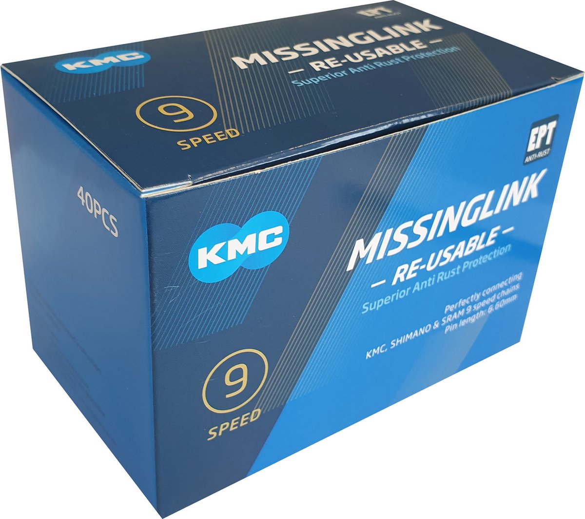 Kmc kettingschakel missinglink 9r ept zilver (40) - 125709