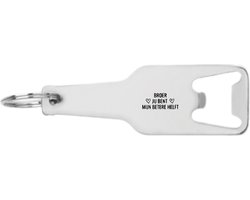 Akyol - broer jij bent mijn betere helft flesopener - Broer - een broer die de betere helft is - cadeautje - verjaardagscadeau - verjaardag - cadeau voor broer - cadeau - kado - geschenk - gift - broer artikelen - 105 x 25mm