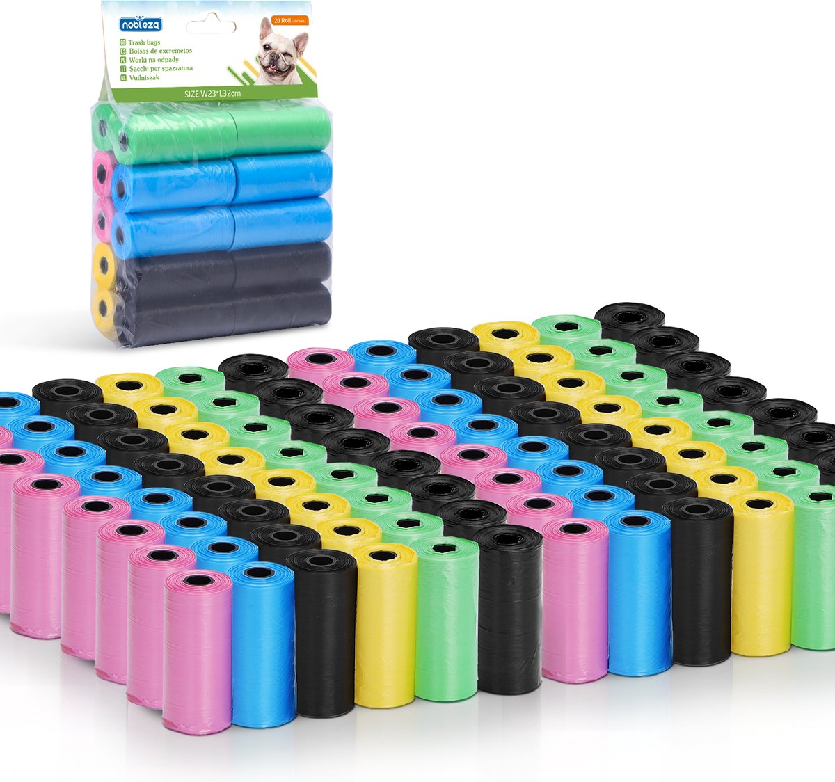 Hondenpoepzakjes groen voor Doggysac dispenser - 2000 stuks