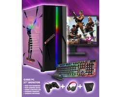 ScreenON - Complete Fortnite Gaming PC Set - X15899 - V2 ( Game PC X15899 + 27 Inch Monitor + Toetsenbord + Muis + Controller )