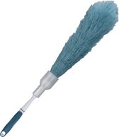 Plumeau/duster - synthetisch - blauw - 62 cm - Stoffer/ragebol/spinnenrager