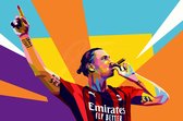 Zlatan Poster | Zlatan Ibrahimovic | Ac Milan Poster | Zlatan Sigaar | 71x51cm | Geschikt om in te lijsten
