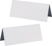 Cartes de visite / marque-places Santex - Mariage - blanc mat - 20x pièces - 7 x 3 cm