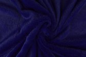 10 meter bont stof - Zacht - Donkerblauw - Pluche stof op rol