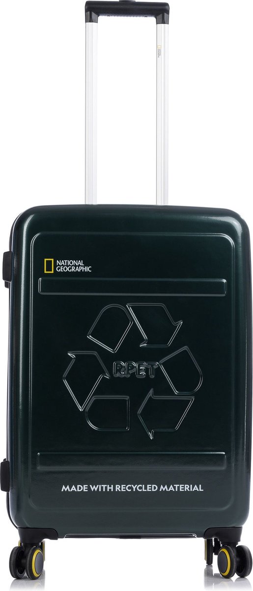 National Geographic Handbagage Harde Koffer / Trolley / Reiskoffer - 55 cm (Small) - Balance rPET - Donker Groen - Donkergroen / Small