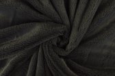 10 meter bont stof - Zacht - Donkergrijs - Pluche stof op rol
