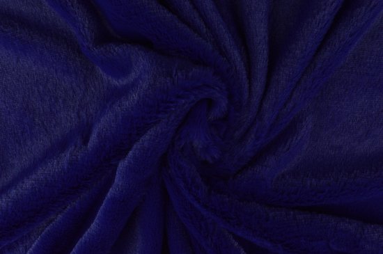 50 mètres de tissu fourrure - Doux - Bleu foncé - Tissu peluche op rol