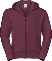 Authentic Full Zip Hoodie Sweatshirt 'Russell' Burgundy - XXL