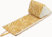 Besarto - Strandmatras - strandmat - opblaasbare rugleuning - 3 standen - oprolbaar - lichtgewicht - Made in EU - wasbaar - kleurecht - compact - zebra yellow