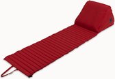 Besarto - Strandmatras - strandmat - opblaasbare rugleuning - 3 standen - Sunbrella stof -oprolbaar - lichtgewicht - Made in EU - wasbaar - kleurecht - compact - paris red
