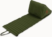 Bol.com Besarto - Strandmatras - strandmat - Sunbrella stof - opblaasbare rugleuning - 3 standen - oprolbaar - lichtgewicht - Ma... aanbieding