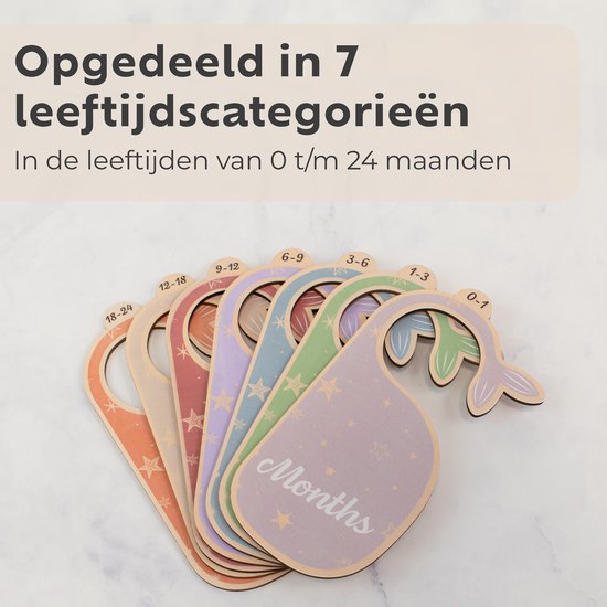 Faas Maathangers Baby - 7 Stuks - Kastverdelers voor Babykleding - Kraamcadeau - Jongen / Meisje - 0-24 maanden — afbeelding 4