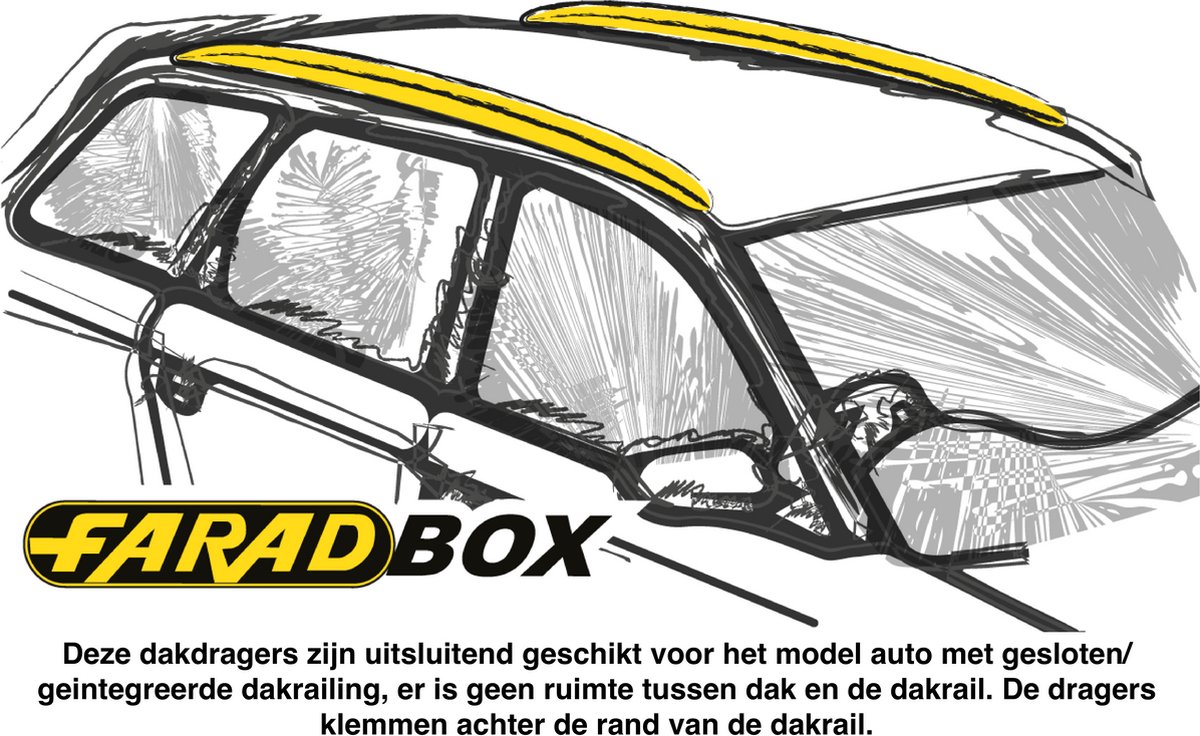Dakdragers geschikt voor Hyundai Tucson vanaf 2021 gesloten dakrailing - Staal breed - 75kg Laadvermogen - Merk Farad – foto 5